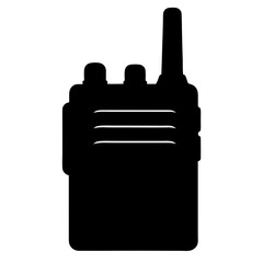 Obraz premium Portable two way radio communication device transceiver walkie talkie icon vector illustration design