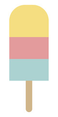 Png rainbow popsicle illustration sticker, transparent background