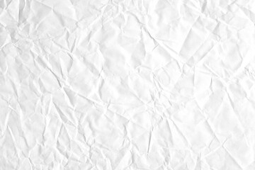 Crumpled white background paper texture