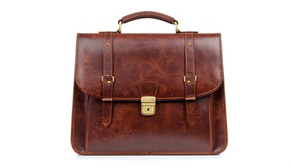 Brown leather briefcase (2)