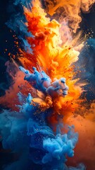 Abstract explosion of vibrant colors (1)