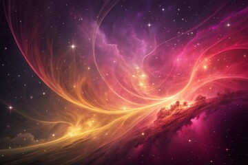 Fototapeta premium Colorful cosmic nebula with stars and clouds of gas in deep outer space