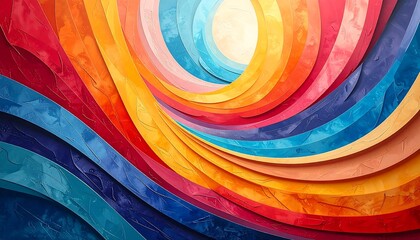 Abstract swirl of vibrant colors