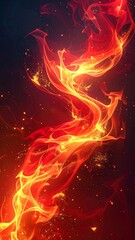 Abstract fiery flames