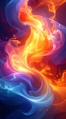 Abstract fiery swirl