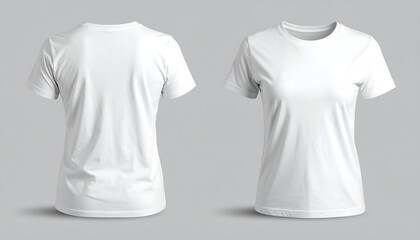 Blank white women's t-shirt mockups