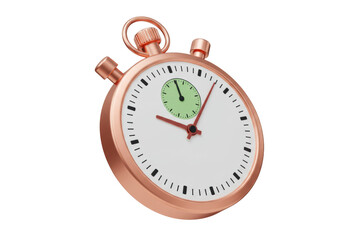 Isolated stopwatch with a light-copper casing, a timing device, time-keeping, and duration