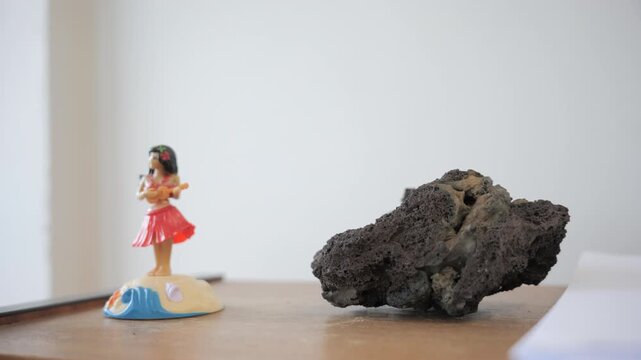 Volcanic rock on a desk