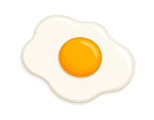 Fried Egg Illustration for Culinary Design