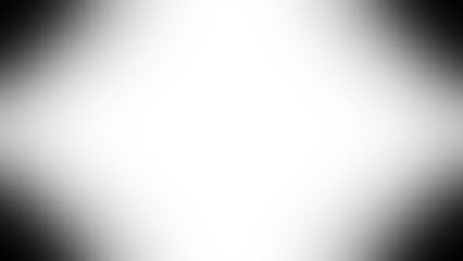 Obraz premium Black And White Radial Vignette Abstract Transparent Background. Smooth Monochrome Gradient From Bright Center Glow To The Dark