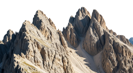 Jagged Mountain Peaks Against Black Background rock