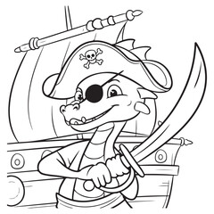 dragon Coloring
Pages with Black and white
vector illustration