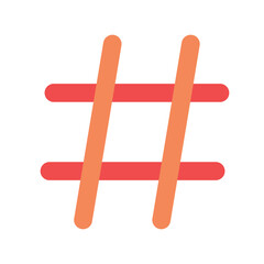 Hashtag icon vector UI