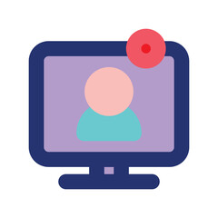 Meeting icon vector UI