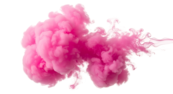 Pink Ink Cloud Burst on Black Background smoke abstract - Powered by Adobe