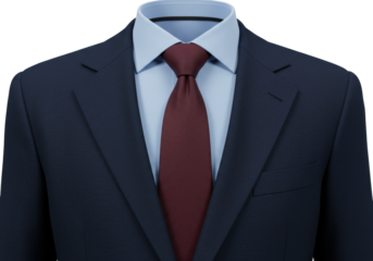 Isolated suit coat and tie in formal style, men's wear for business and professional apparel