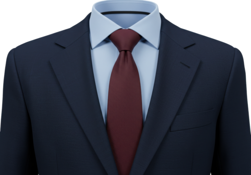 Isolated suit coat and tie in formal style, men's wear for business and professional apparel