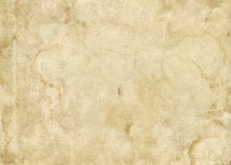 Vintage photo crumpled paper texture. Old antique stained rustic sheet paper texture. Aged and yellowed background.	