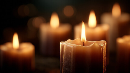 candles in the dark, fire, light, bright