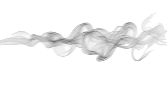 Swirling White Smoke Stream Against Black Background