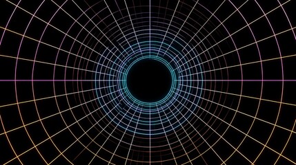 Fototapeta premium black and white tunnel background