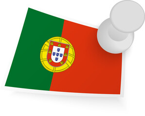 Portugal Flag with Pin