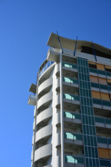 Residential building with balconies, architecture