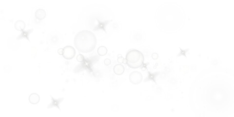 White sparkle bokeh light effect with glowing star particles isolated transparent PNG