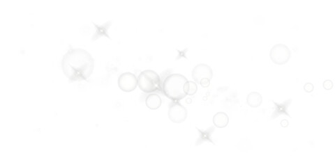 White sparkle bokeh light effect with glowing star particles isolated transparent PNG