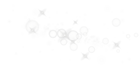 White sparkle bokeh light effect with glowing star particles isolated transparent PNG