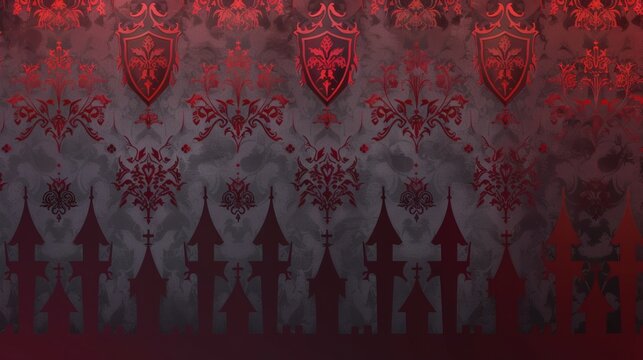 Elegant gothic damask pattern for Halloween backdrops, sophisticated haunted house decor, and vintage-inspired design projects with a touch of dark romance