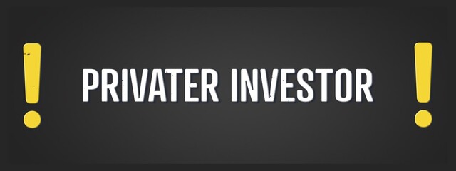 Privater Investor (Private investor) - A blackboard illustration with white text.