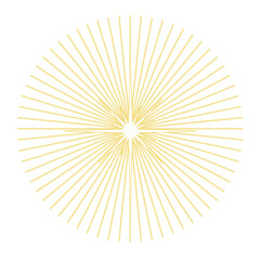 Fototapeta premium Abstract geometric radial burst with golden lines