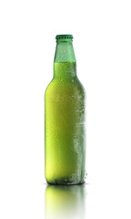 green glass bottle of beer