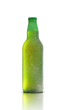 green glass bottle of beer