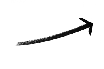 Diagonal Brush Stroke Arrow Curve