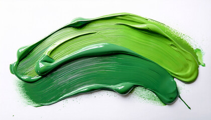Obraz premium Vibrant Green Paint Stroke Perfect For Backgrounds Designs And Artistic Creations Ideal For Projects Needing A Splash Of Color