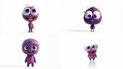 A group of cartoon characters with different expressions background motion cartoonish style design colorful composition illustration frame layers movement backgrounds elements creative