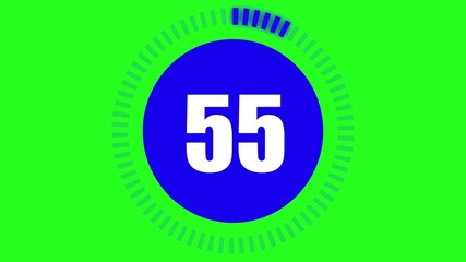 Green background with a countdown timer. Suitable for event promotions, design elements, sports graphics, or birthday decorations.