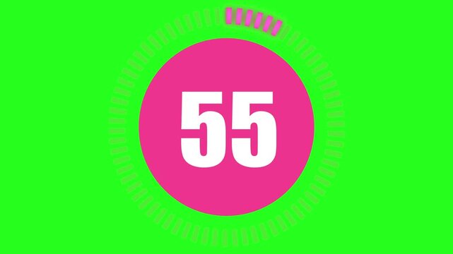 Green background with a countdown timer. Suitable for technology or education presentations, digital design projects, or social media posts.