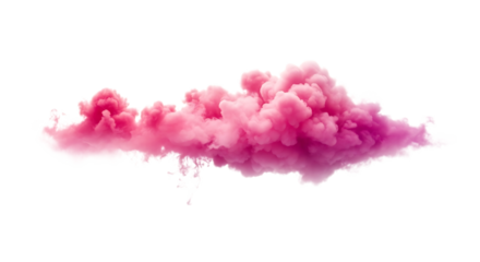 Wispy Pink Smoke Cloud on Black Background color abstract