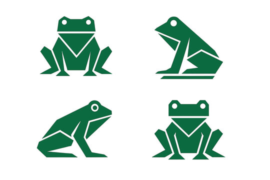 Green Geometric Frogs