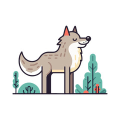 
wolf illustration design