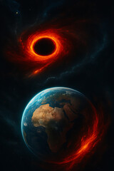 planet earth in space