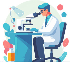Laboratory_Research_Concept_–_Scientist_Analyzing_Sample_with_Microscope