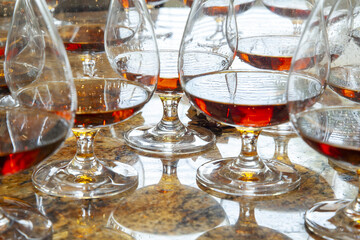 Professional Rum Tasting with Multiple Snifter Glasses