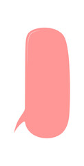 Organic pink speech bubble in a freehand style forms a unique textbox and chat icon. Hand drawn circle shape adds conversation and message element for creative comment or dialogue design.