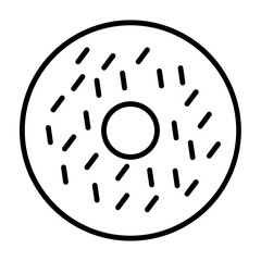 Doughnut vector line icons design