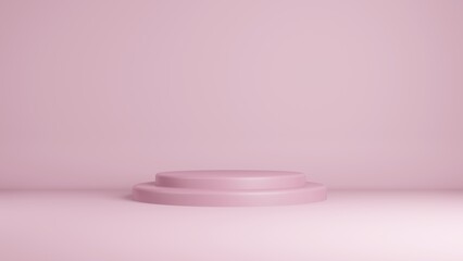 sale podium, pink stage to show your produce in studio and display in showroom, Special offer composition concept