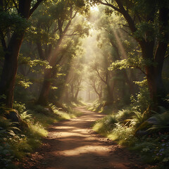 Obraz premium morning in the woods